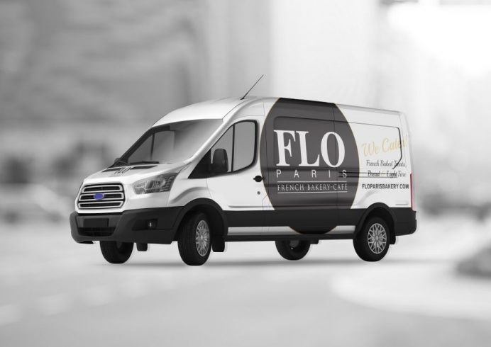 Flo Paris Bakery Vehicle Wrap Design
