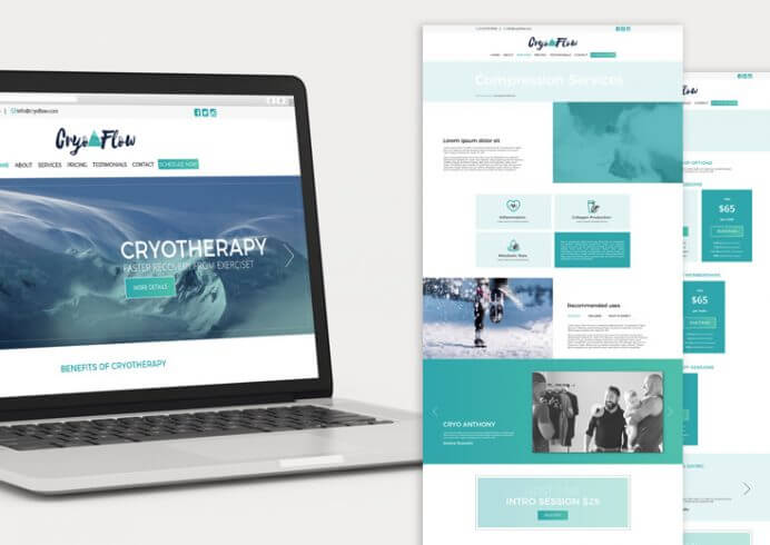 CryoFlow Houston Brand and Website Design